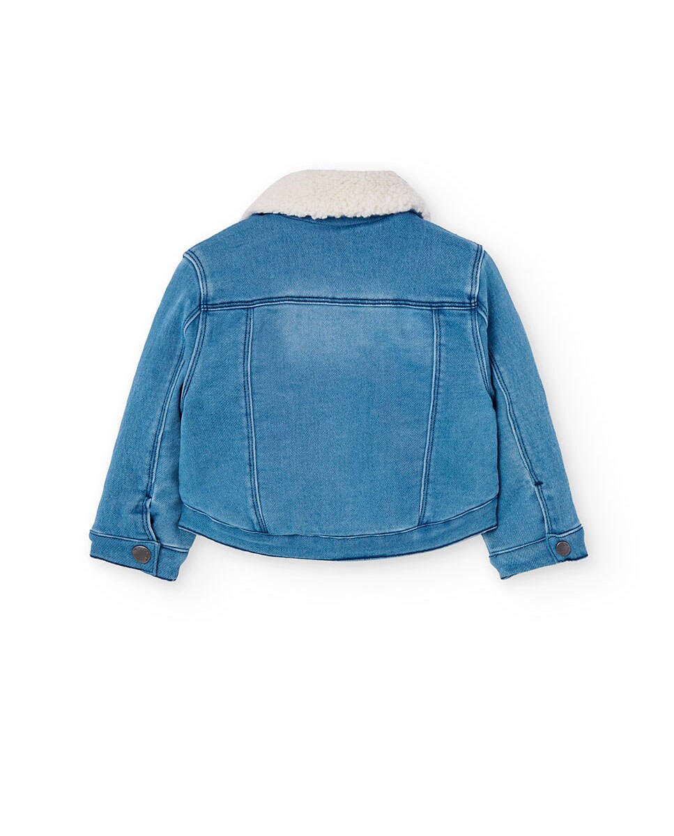 Blusão para Bebé Denim com Gola Tipo Camisa Boboli Azul-2