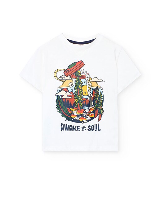 Imagem 0 de T-shirt Infantil com Gola Redonda e Manga Comprida