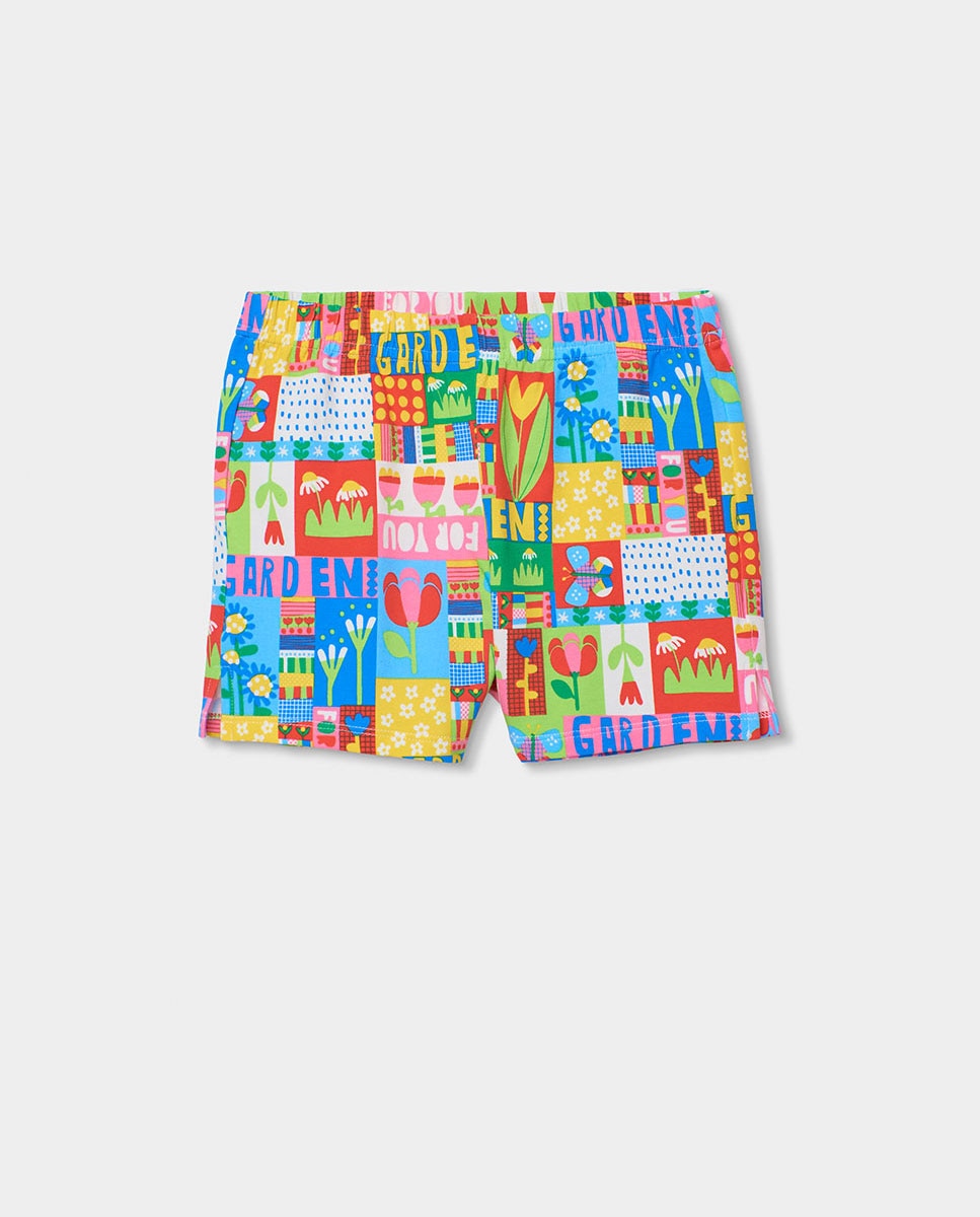 Pijama de Malha Estampado Boboli Azul / Amarelo-4