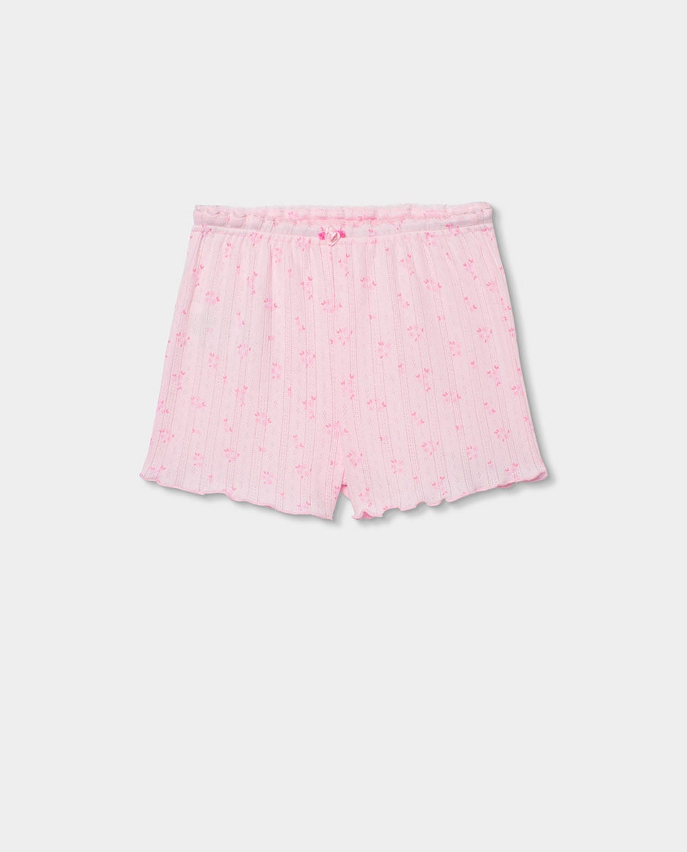 Pijama Canelado Flores Boboli Rosa-claro-4