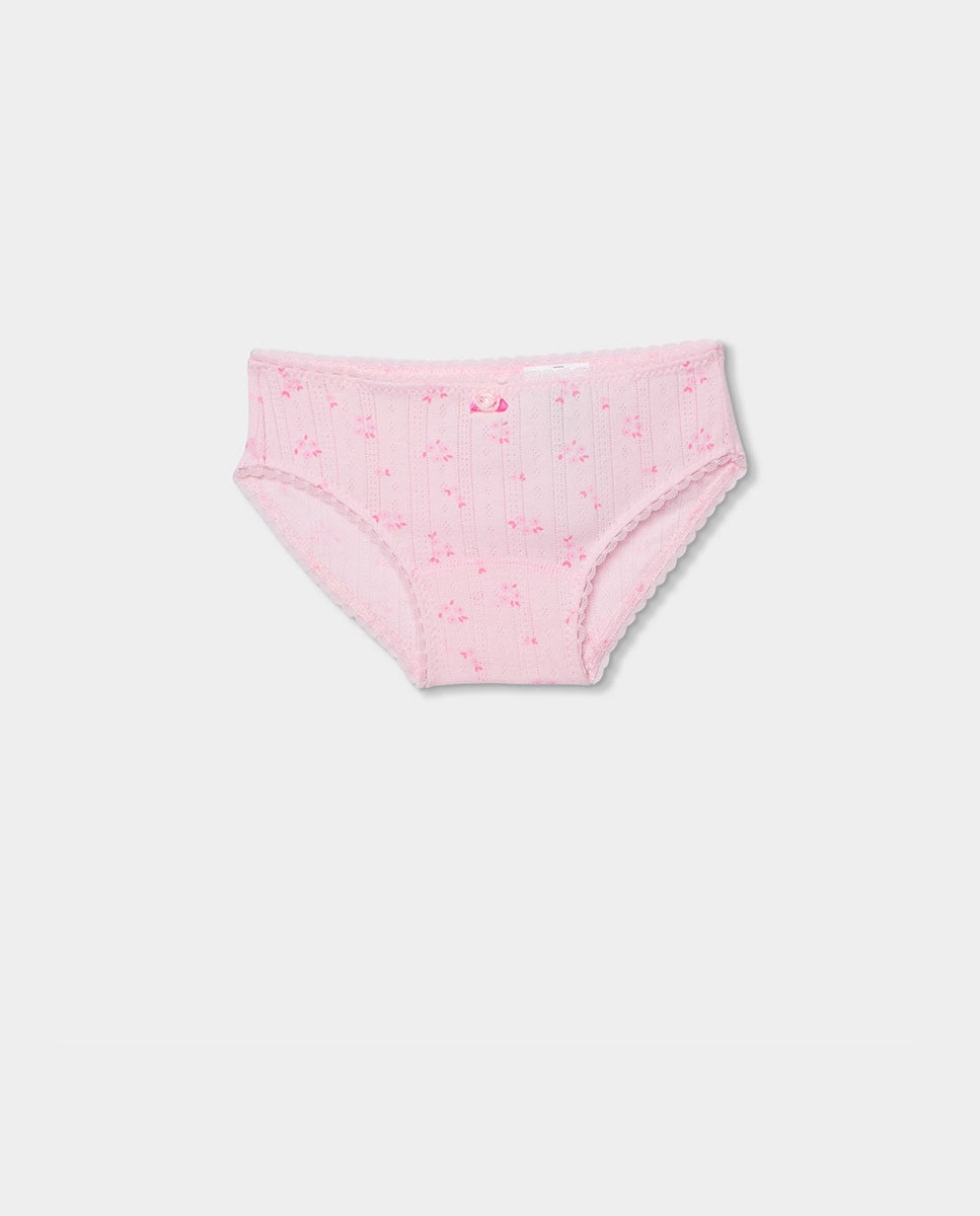 Pack 3 Cuecas Infantil Boboli Rosa-2