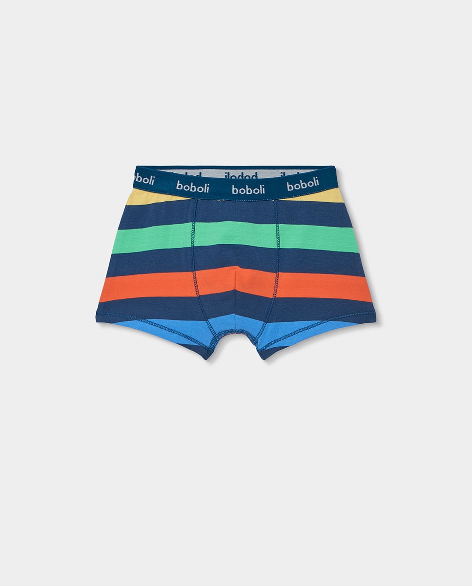 Pack 3 Boxers de Malha Infantil Azul-escuro-2