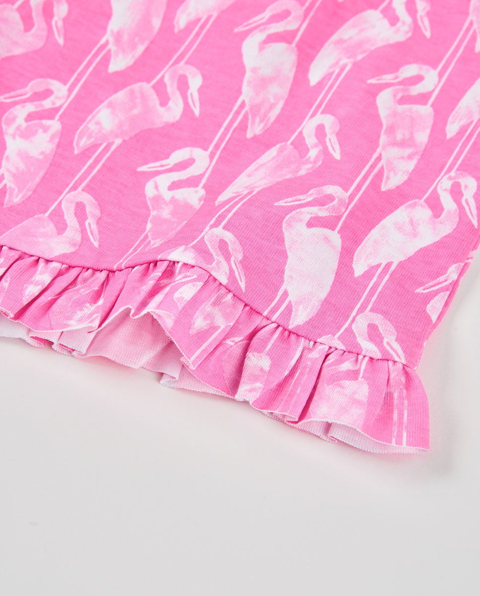 Shorts de Malha Estampados Infantil Rosa-pastilha-4