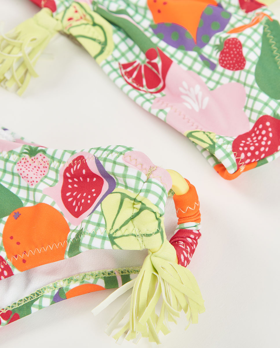 Biquíni em Poliamida Frutas Infantil Boboli Verde-3