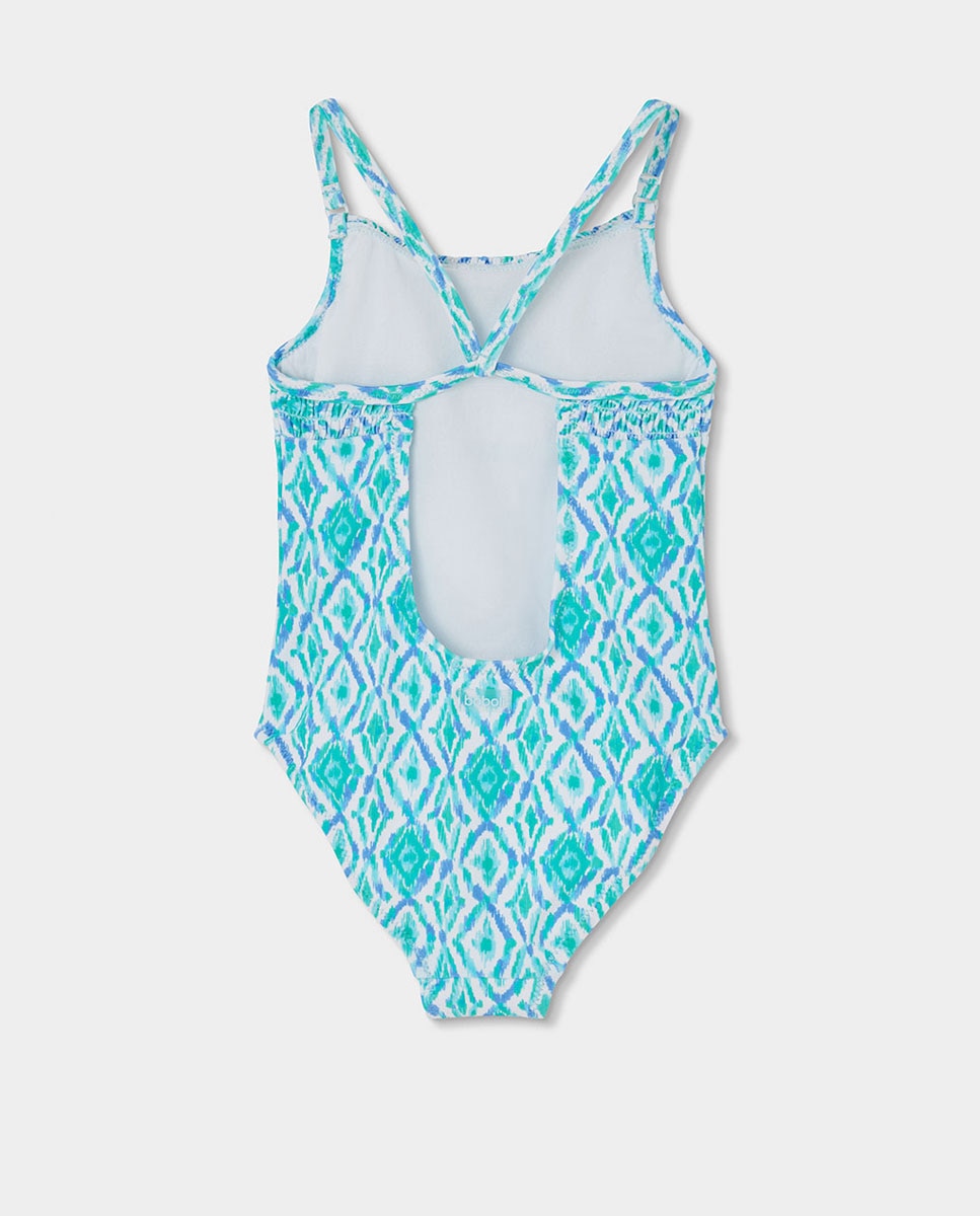Fato de Banho Poliamida Estampado Infantil Boboli Azul / Verde-2