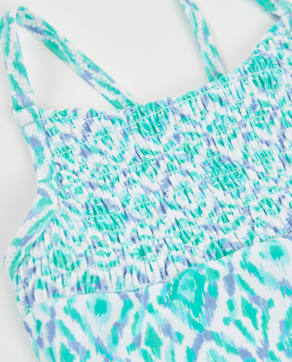 Fato de Banho Poliamida Estampado Infantil Boboli Azul / Verde-3