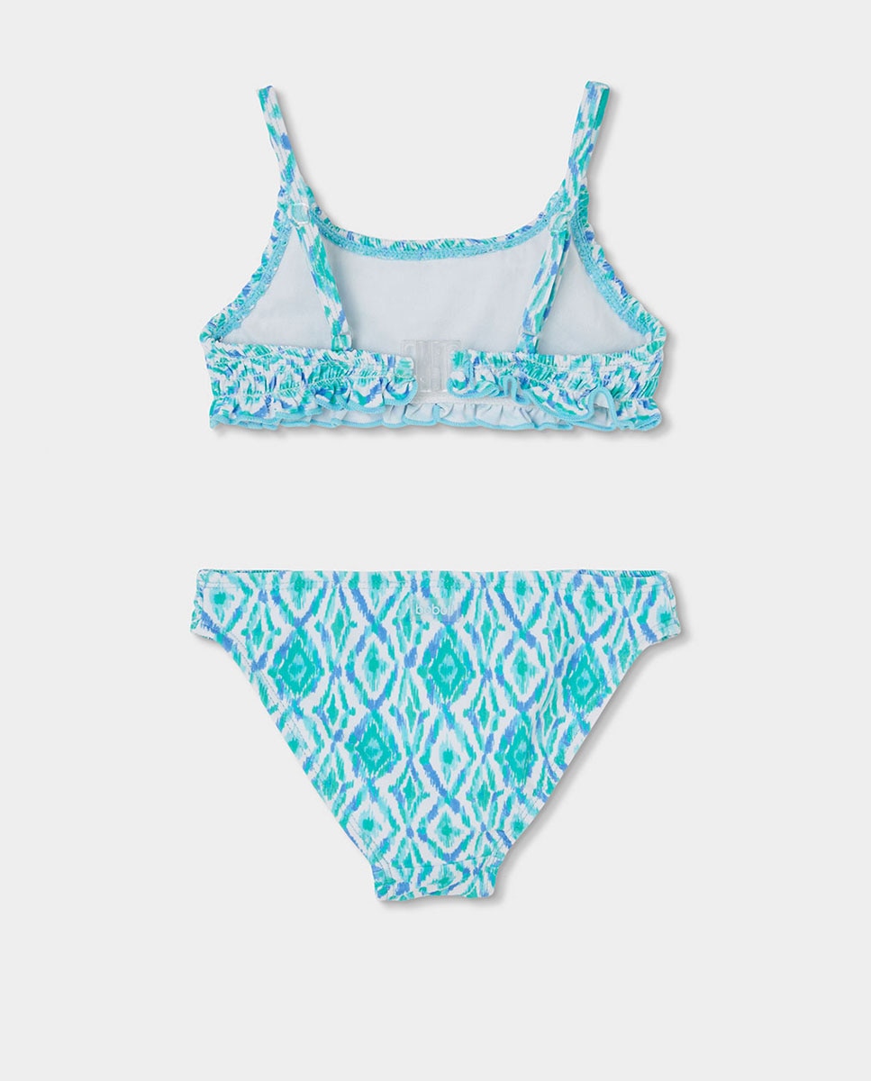 Biquíni em Poliamida Estampado Infantil Boboli Azul / Verde-2