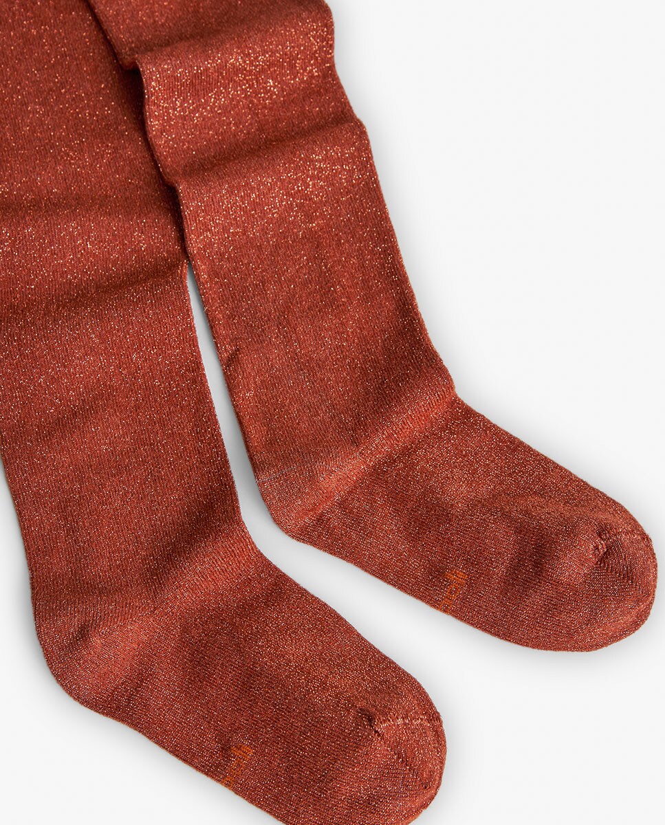 Collants Liso Infantil Laranja-2