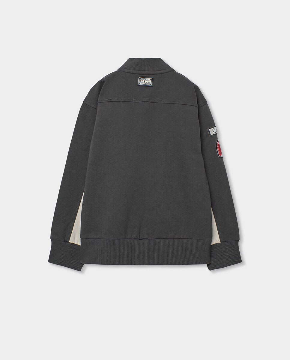 Blazer de Felpa Infantil Boboli Preto / Cinzento-2