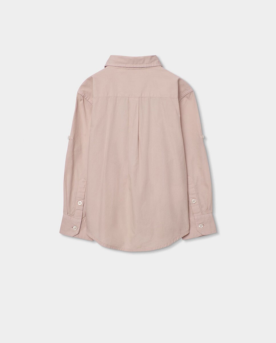 Camisa de Popelina Infantil Boboli Salmão-2