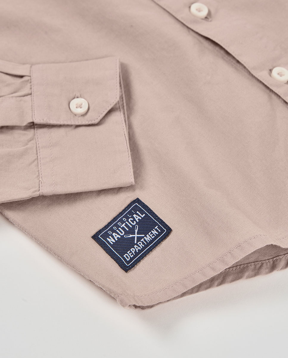 Camisa de Popelina Infantil Boboli Salmão-4