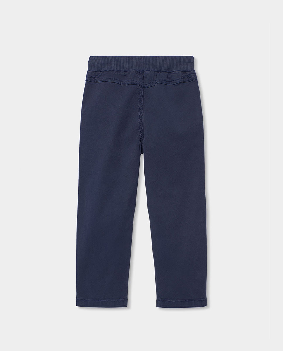 Calças Gabardina Elástica Infantil Boboli Azul-escuro-2