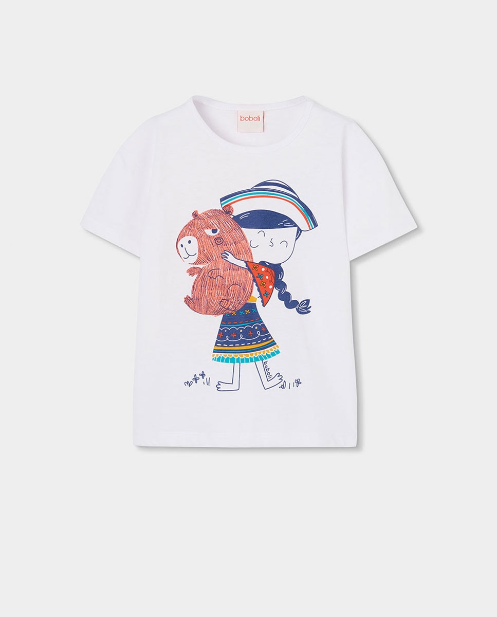 Imagem 0 de T-shirt de Malha Estampada Infantil