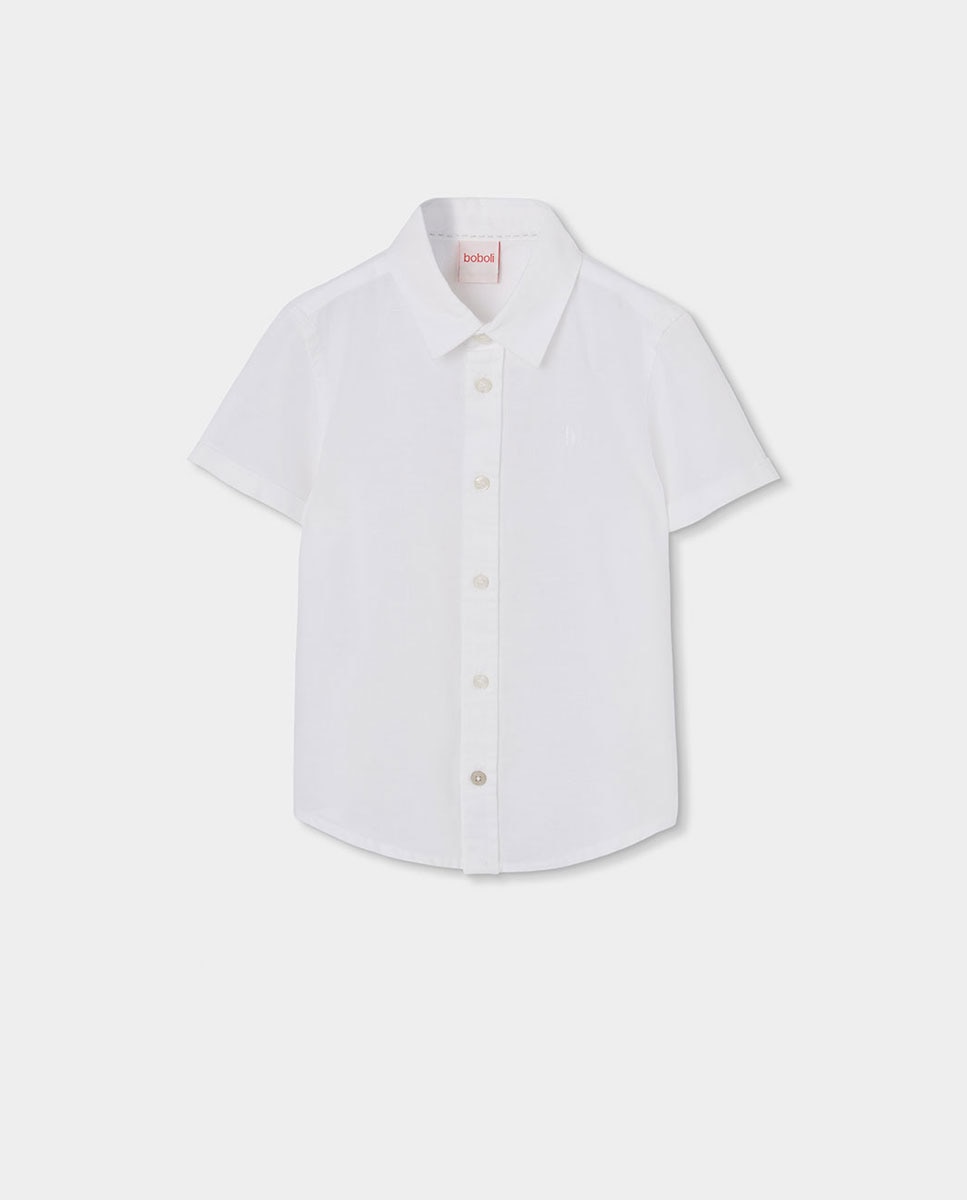 Imagem 0 de Camisa de Linho de Manga Curta Infantil