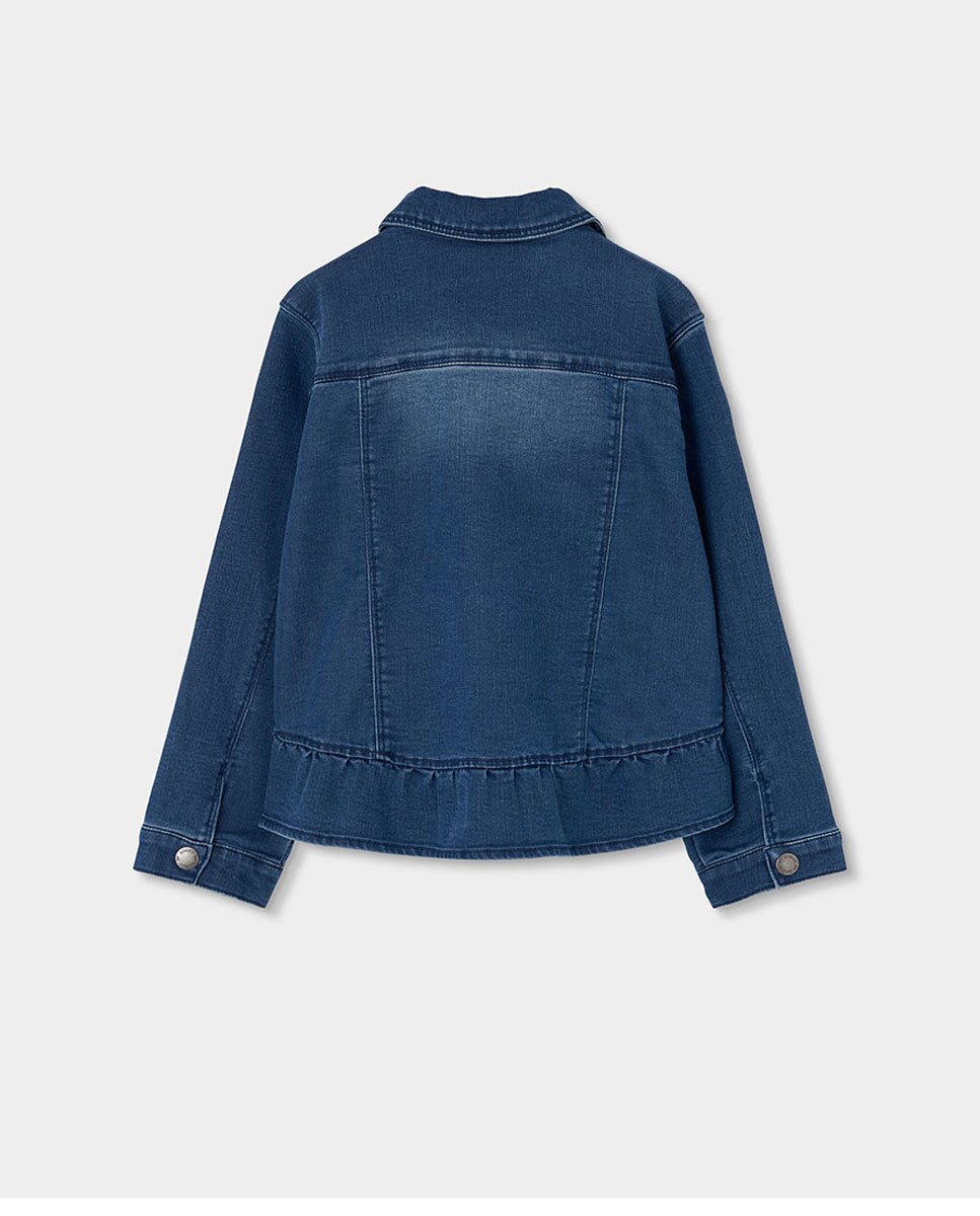 Casaco Denim de Malha Infantil Boboli Azul-escuro-2