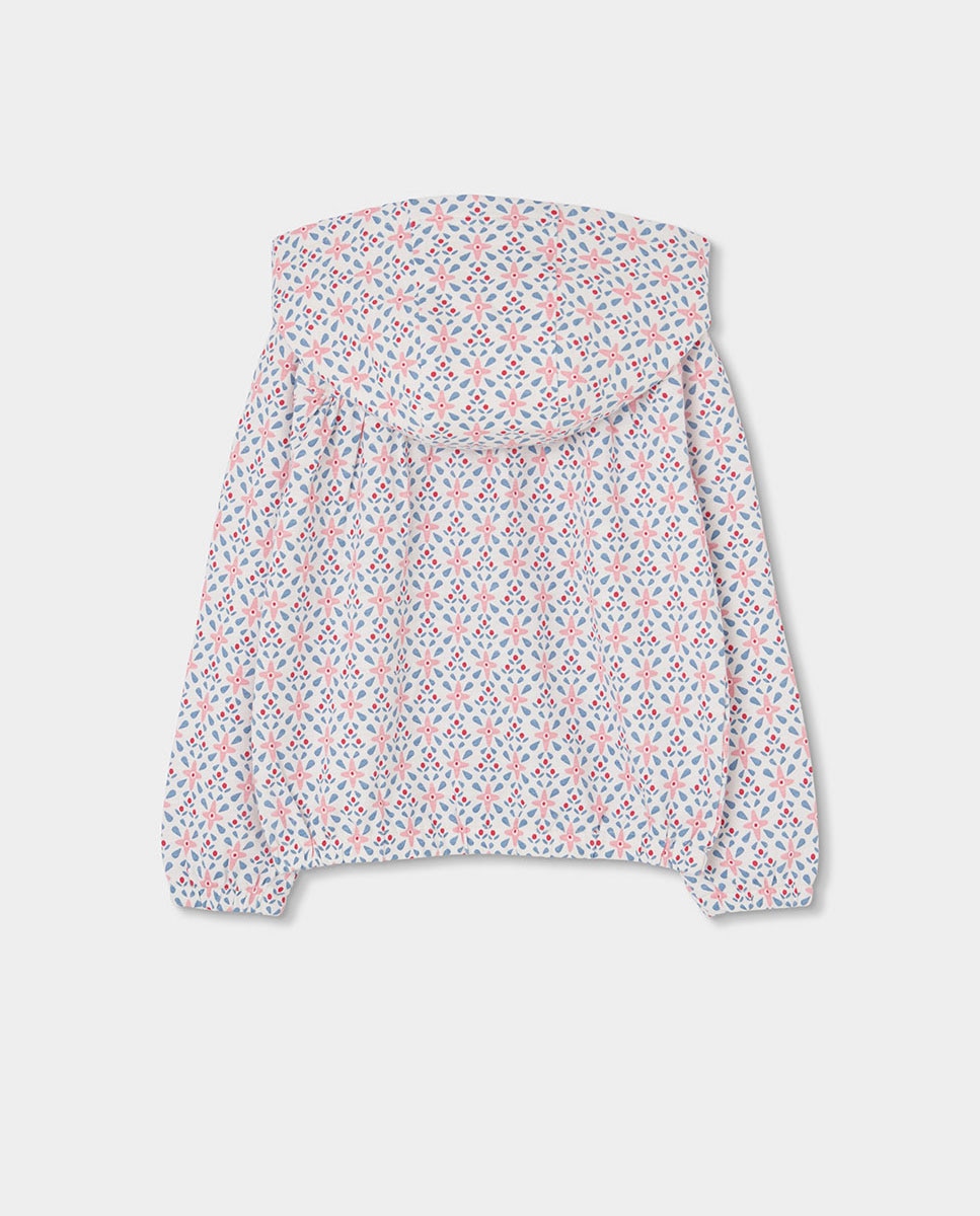 Casaco de Felpa com Estrelas Boboli Branco / Rosa-2