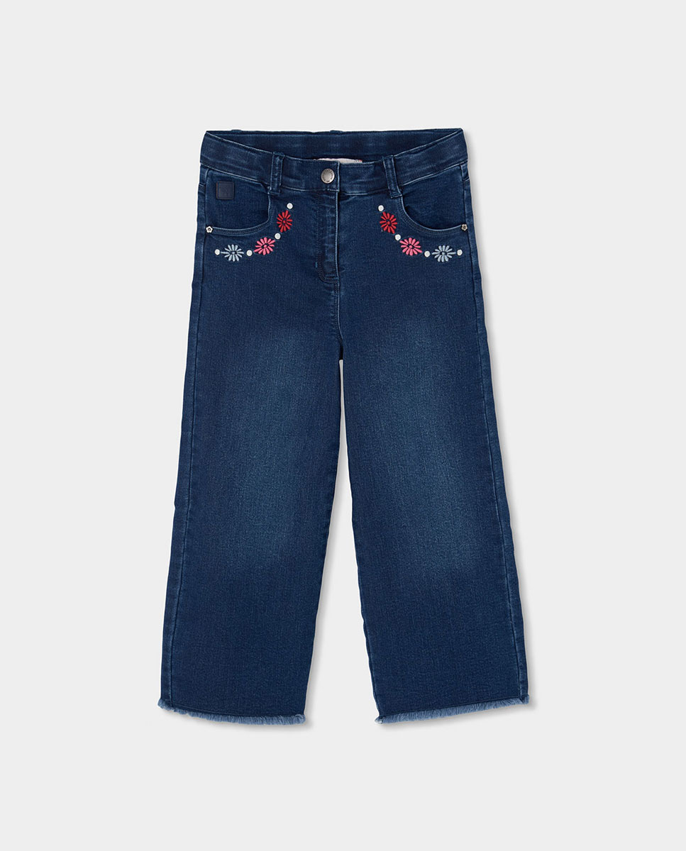 Imagem 0 de Calças Denim de Malha Infantil