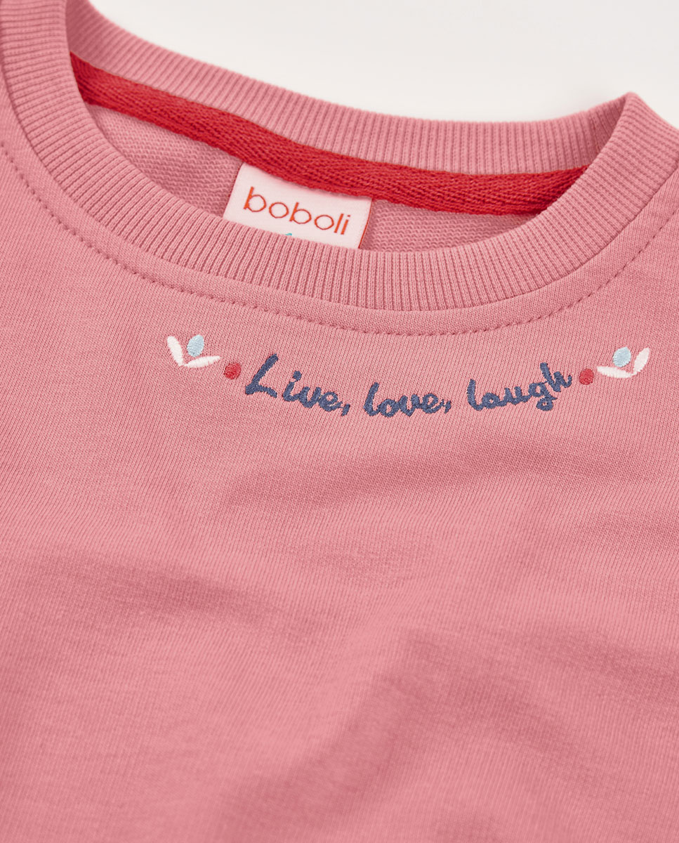 Sweat Felpa Infantil Boboli Rosa-3