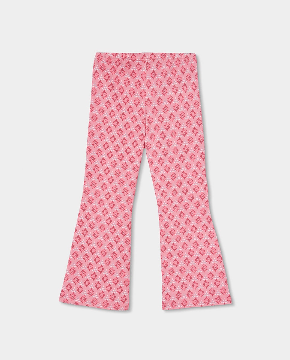Leggings de Malha Elástica Infantil Boboli Rosa-2