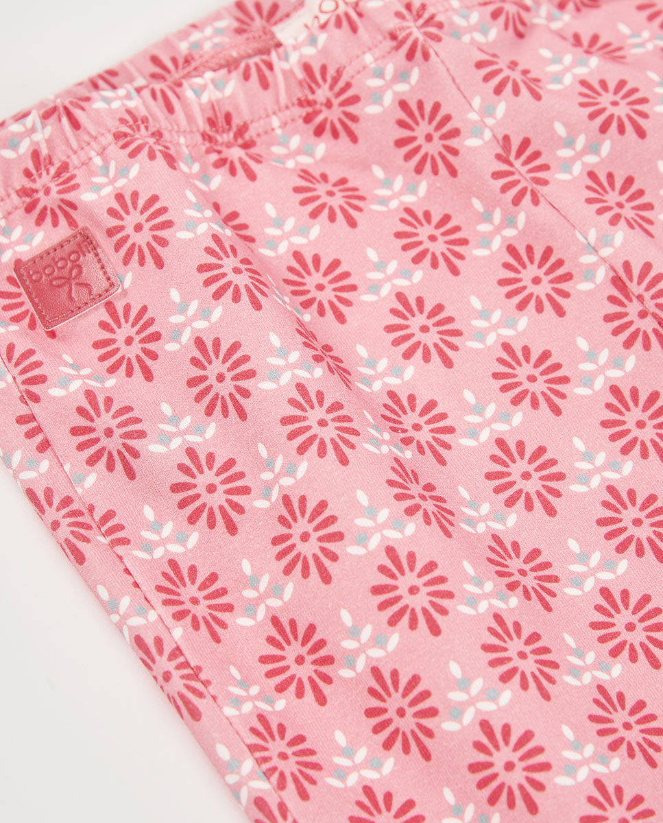 Leggings de Malha Elástica Infantil Boboli Rosa-3