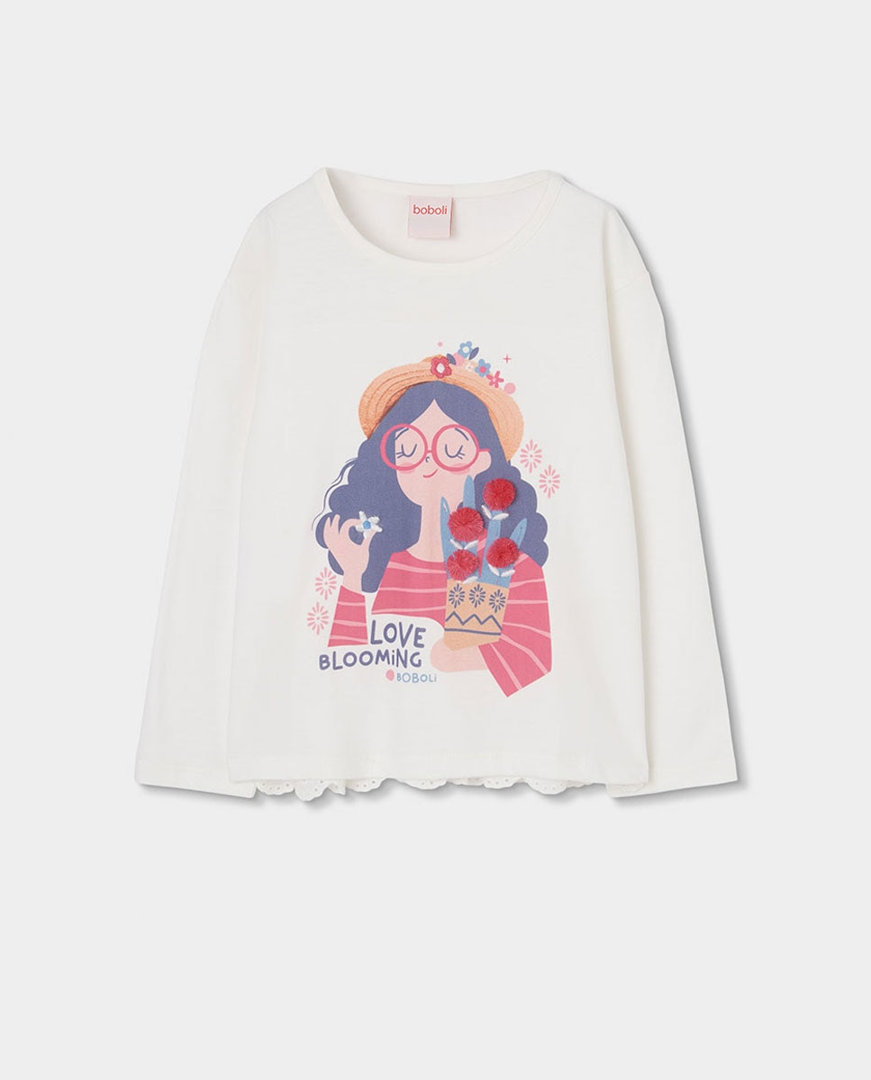 Imagem 0 de T-shirt de Malha Combinada Infantil