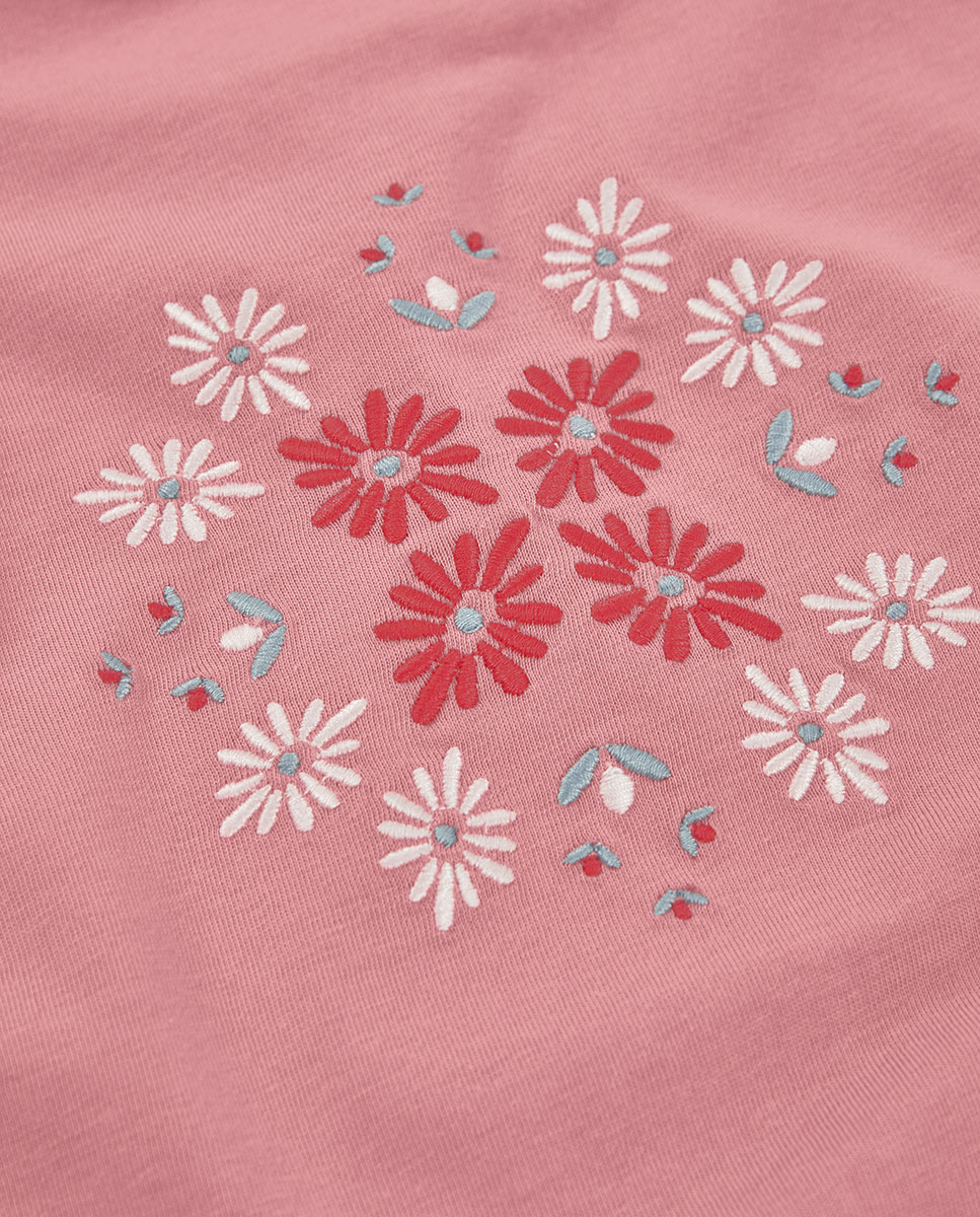 T-shirt de Malha Infantil Rosa-4
