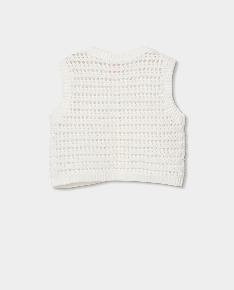 Colete de Malha Infantil Boboli Branco-2