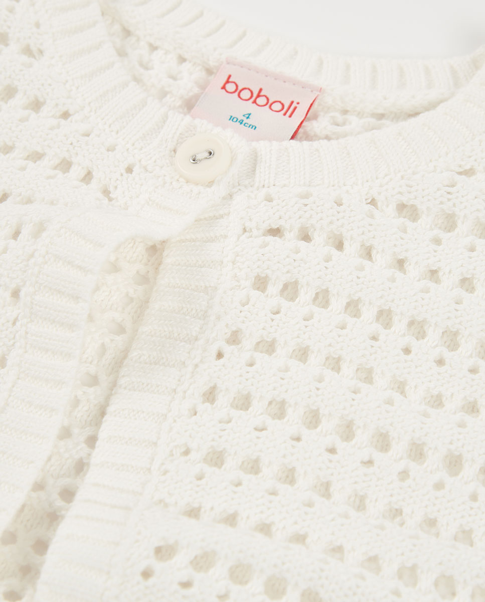 Colete de Malha Infantil Boboli Branco-3