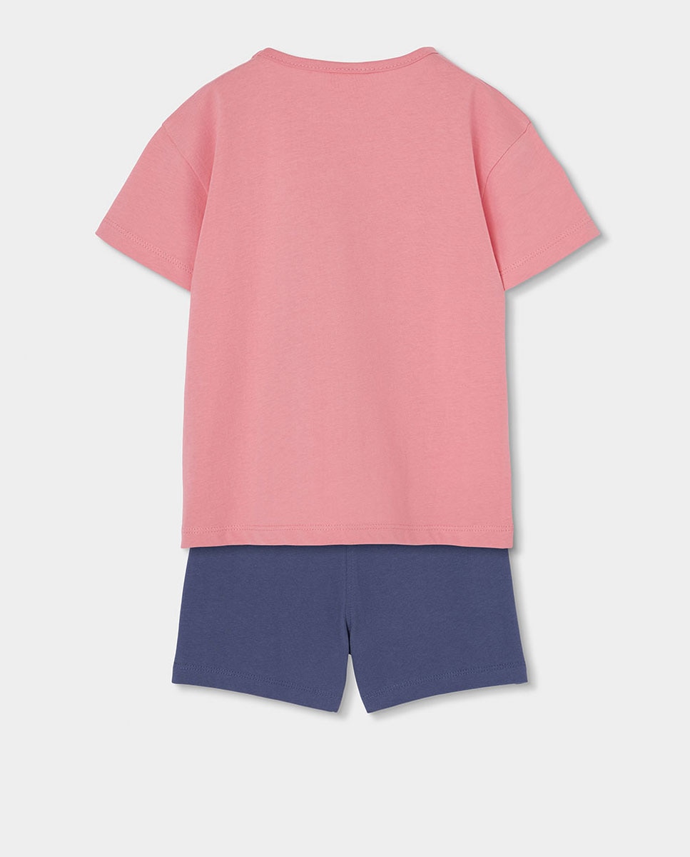 Conjunto de Malha Infantil Boboli Rosa / azul marinho-2
