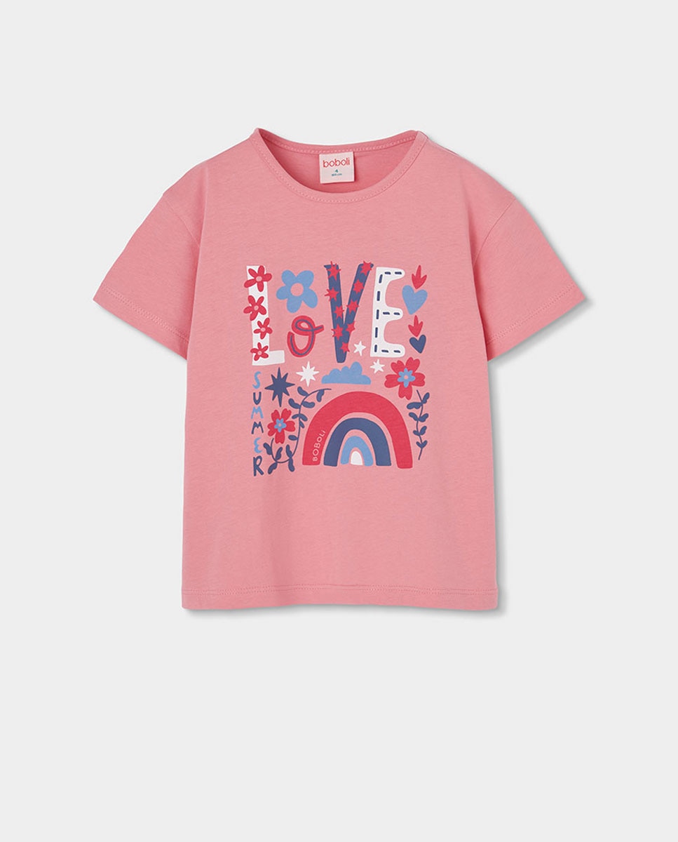 Conjunto de Malha Infantil Boboli Rosa / azul marinho-3