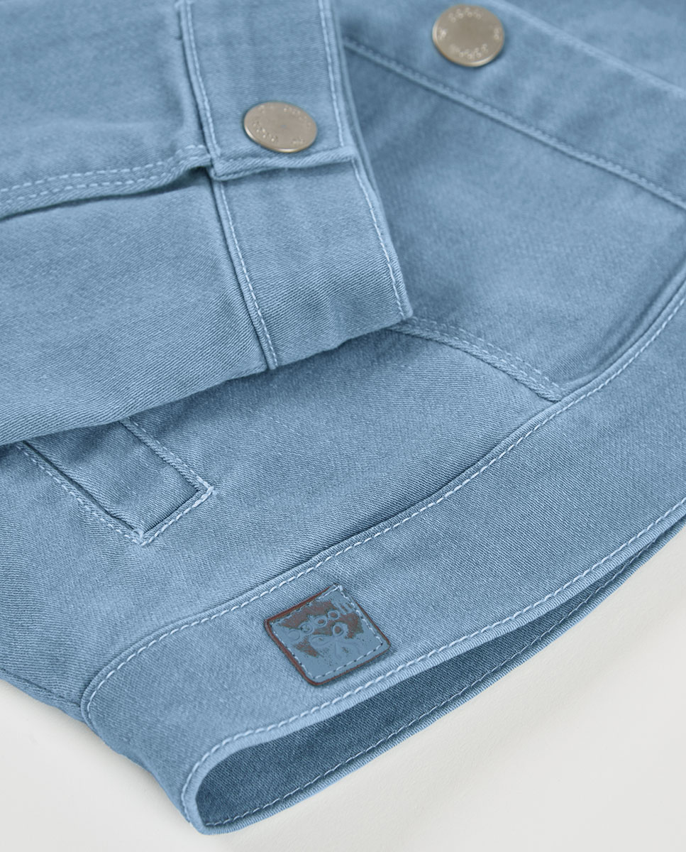 Blusão Denim Infantil Boboli Azul-claro-4