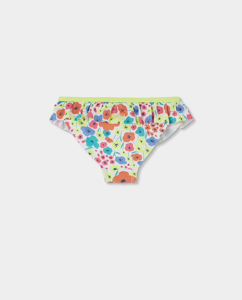 Cueca de Banho Infantil com Folho, Estampado Floral e Proteção Solar Upf50+ Multicolor-2