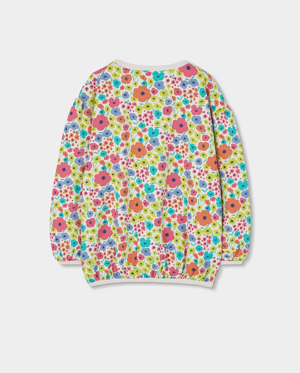 Sweat Felpa Flores Boboli Multicolor-2