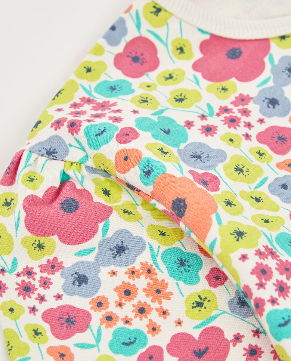 Sweat Felpa Flores Boboli Multicolor-3