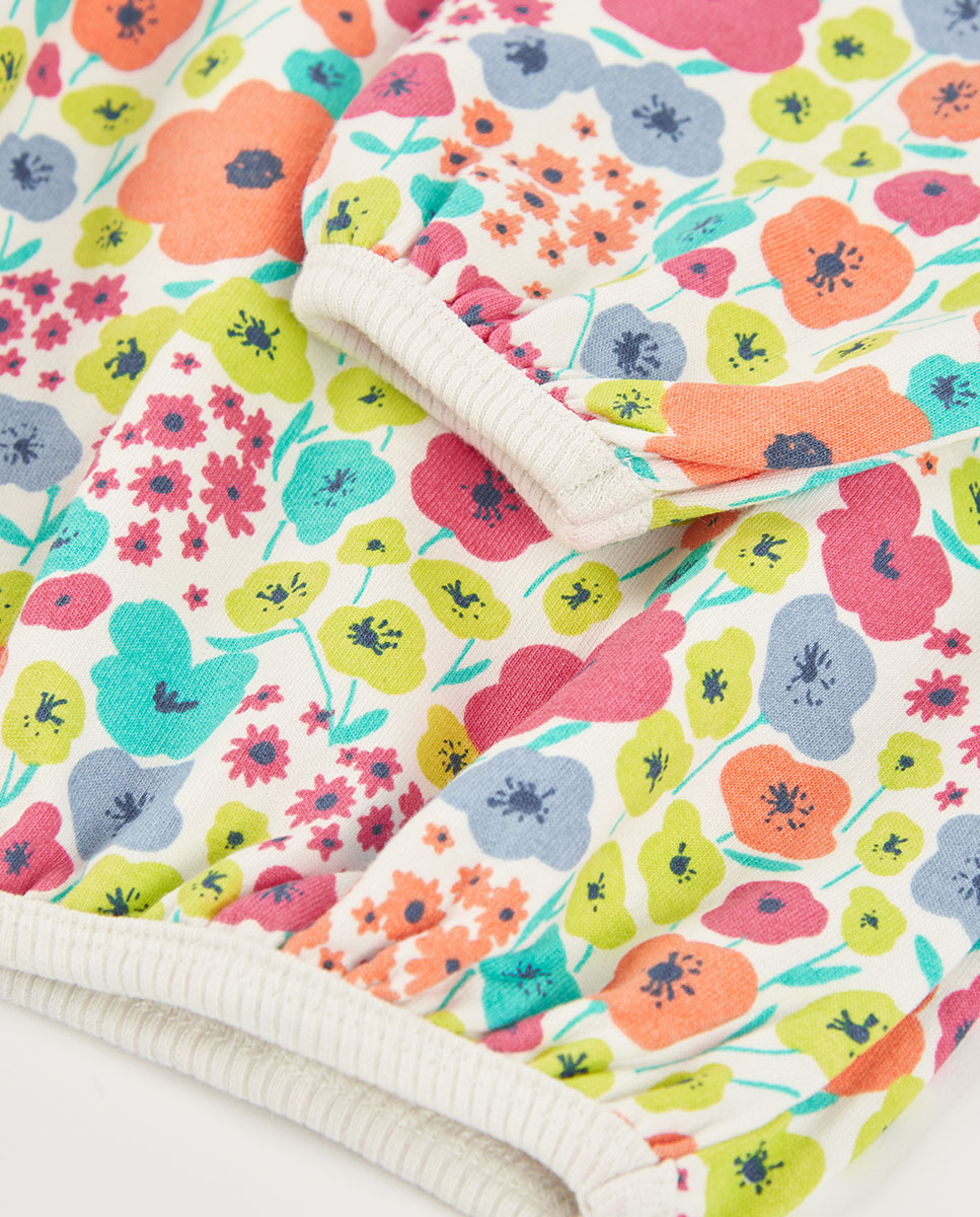 Sweat Felpa Flores Boboli Multicolor-4