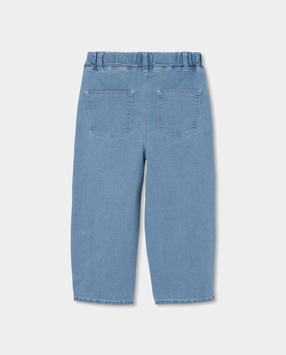 Jeans Denim de Malha para Bebé Boboli Azul-claro-2