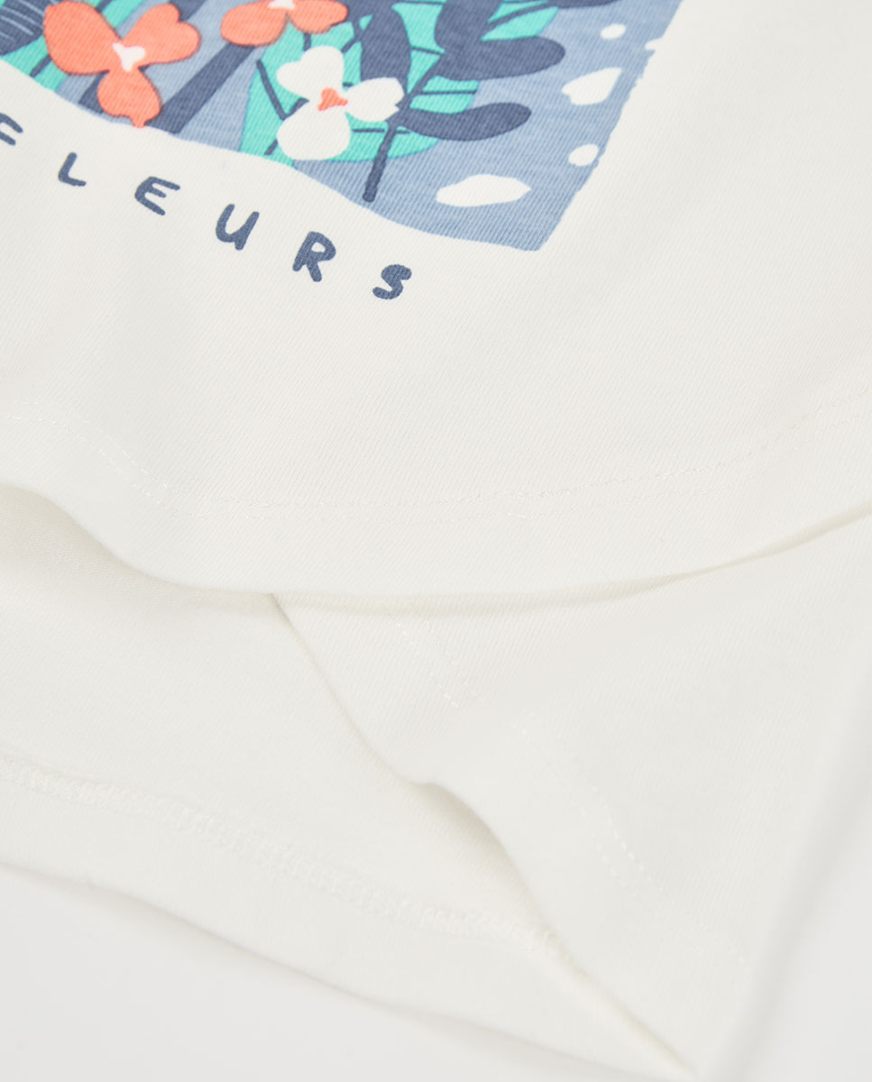 T-shirt de Malha de Manga Comprida de Bebé Boboli Branco-4