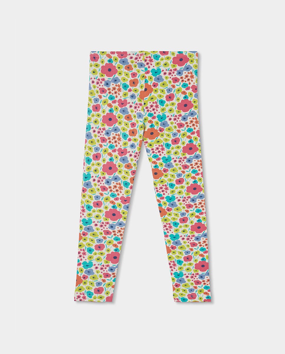 Leggings de Malha Elástica de Bebé Boboli Branco-2