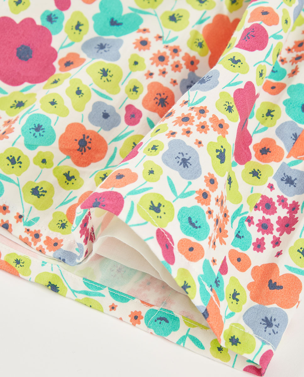 Vestido de Cetim com Flores Infantil Pérola-4