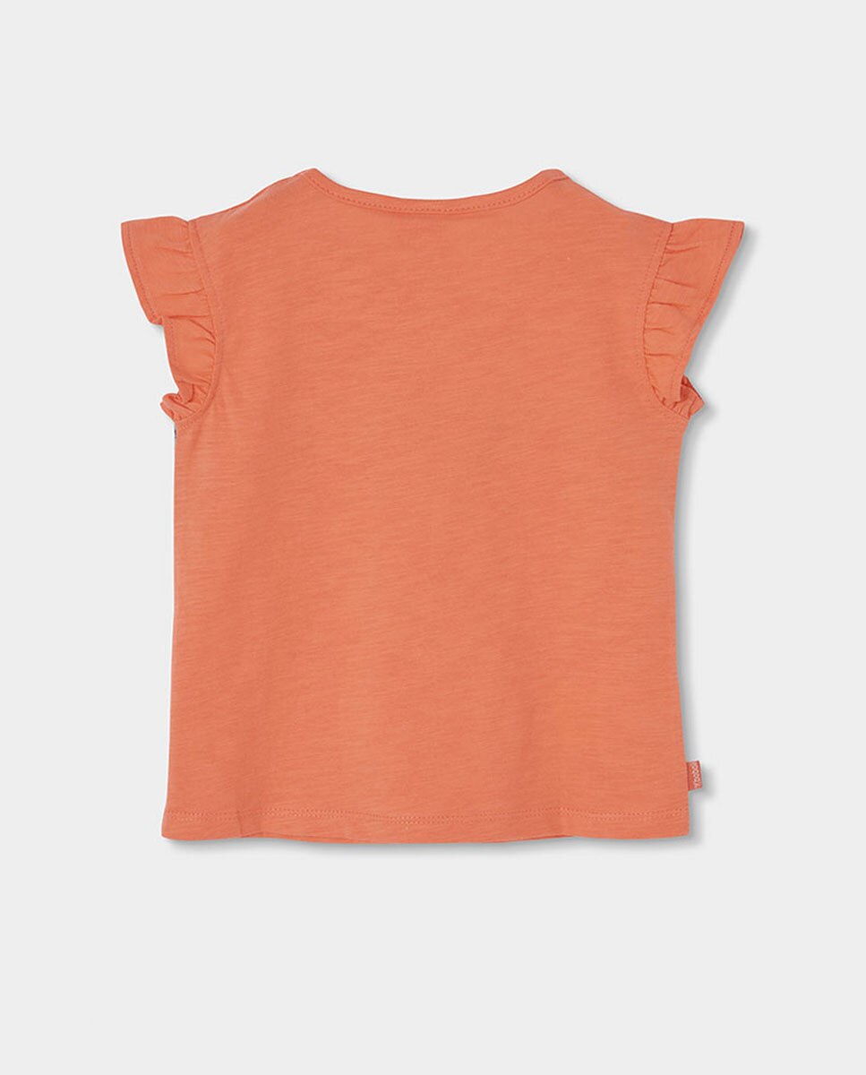 T-shirt de Malha Infantil Boboli Castanho / Laranja-2