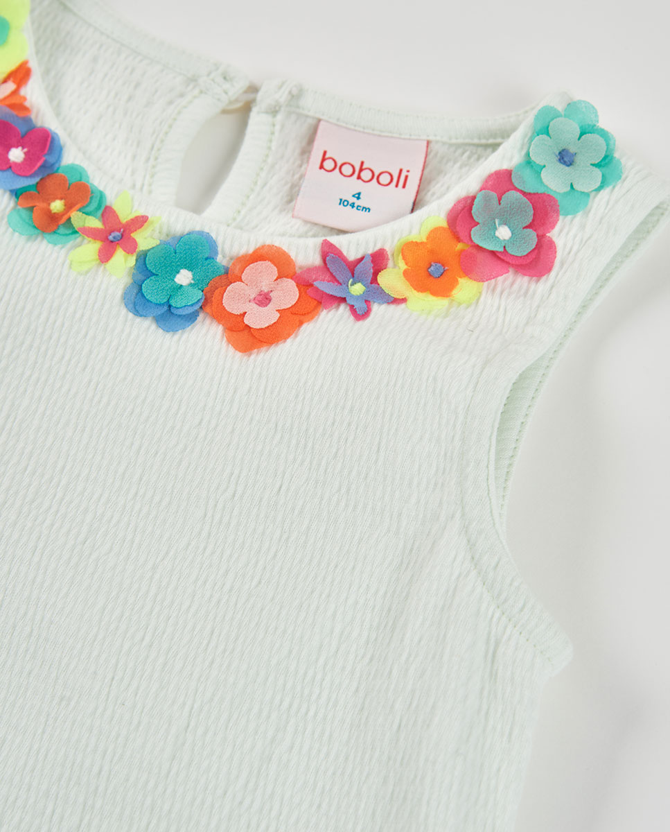 T-shirt de Malha Infantil Boboli Pérola-3