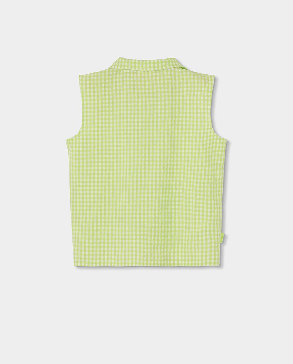Camisa Popelina Aos Quadrados para Bebé Boboli Lima-2