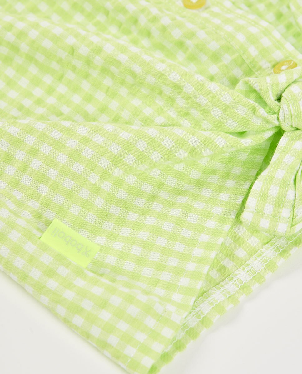 Camisa Popelina Aos Quadrados para Bebé Boboli Lima-4