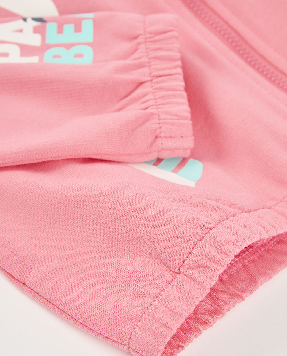 Casaco de Felpa para Bebé Boboli Rosa-pastilha-4