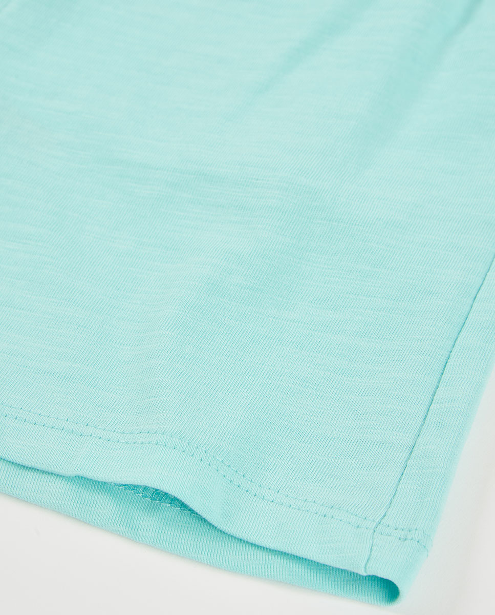 Bermudas de Malha Flamé Infantil Azul-celeste-4