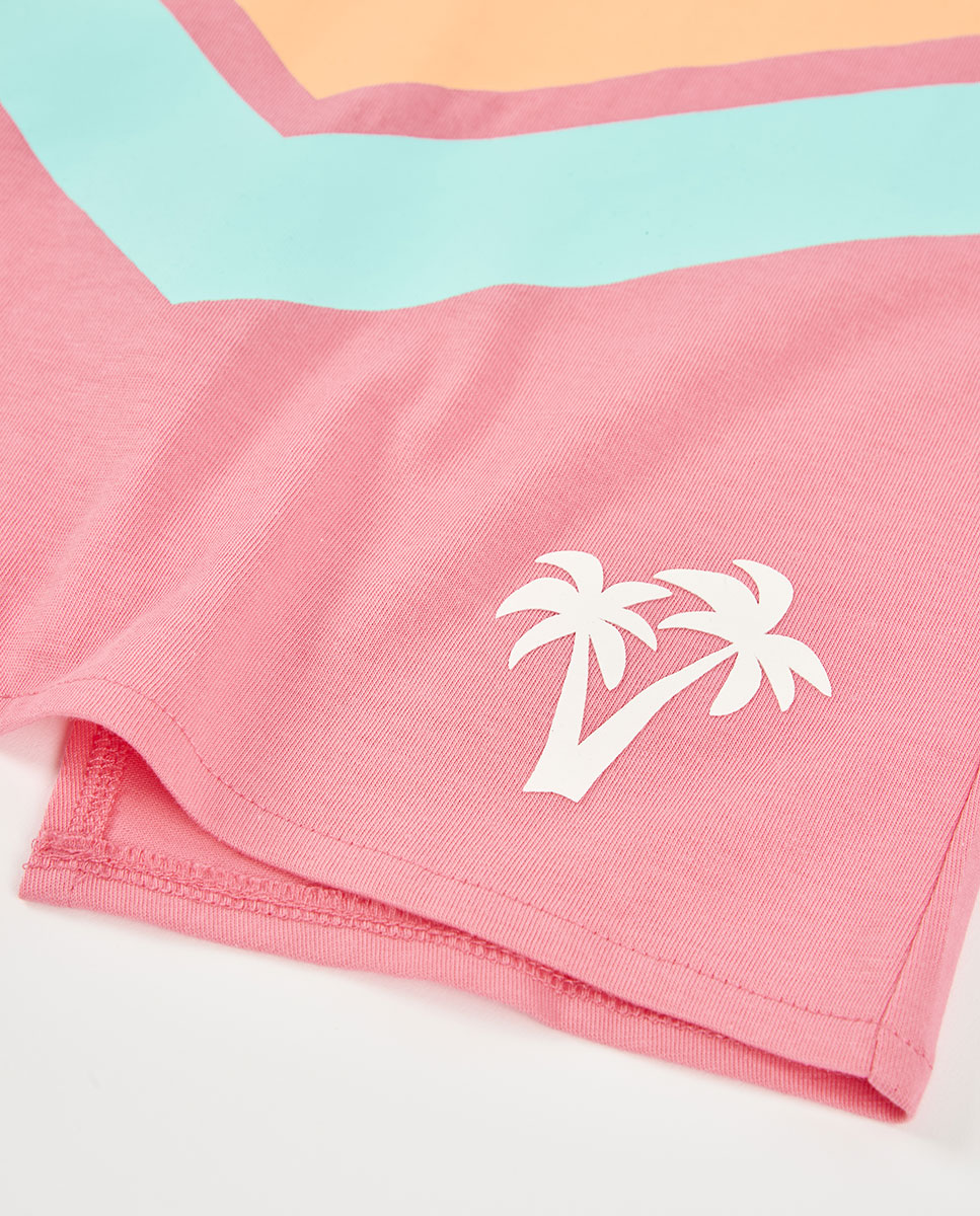 T-shirt de Malha Infantil Boboli Rosa-4