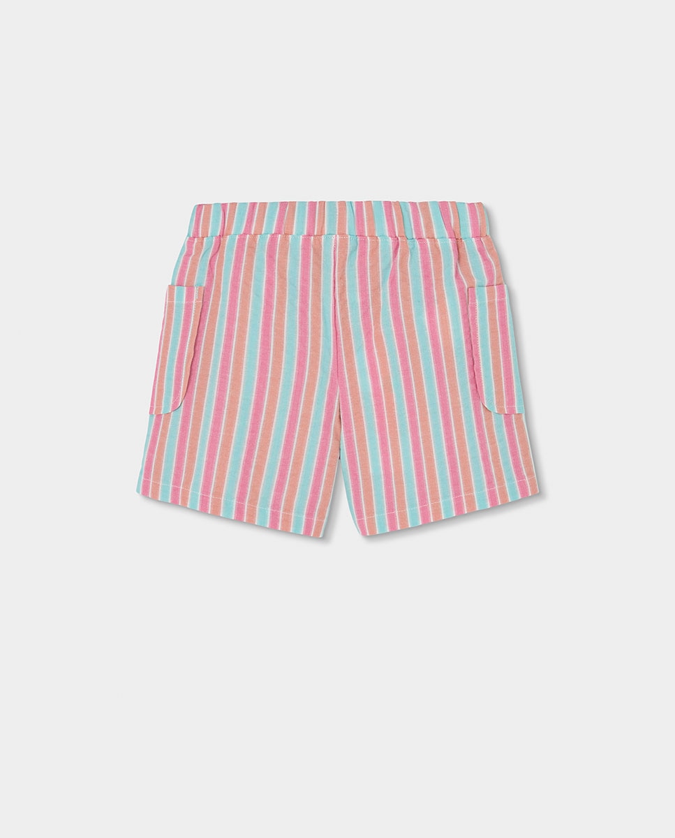 Bermudas Popelina Infantil Rosa-pastel-2