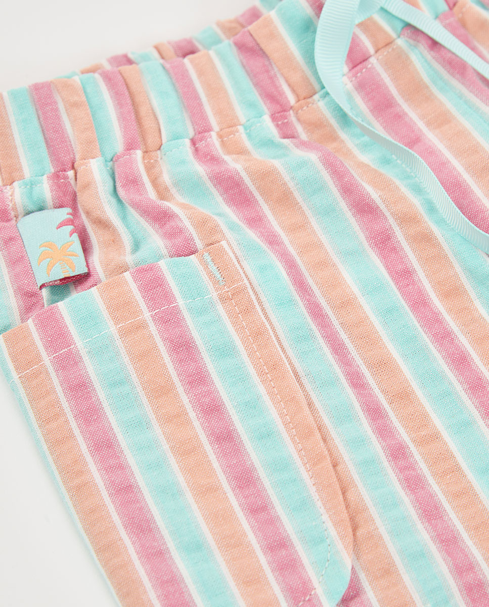 Bermudas Popelina Infantil Rosa-pastel-3