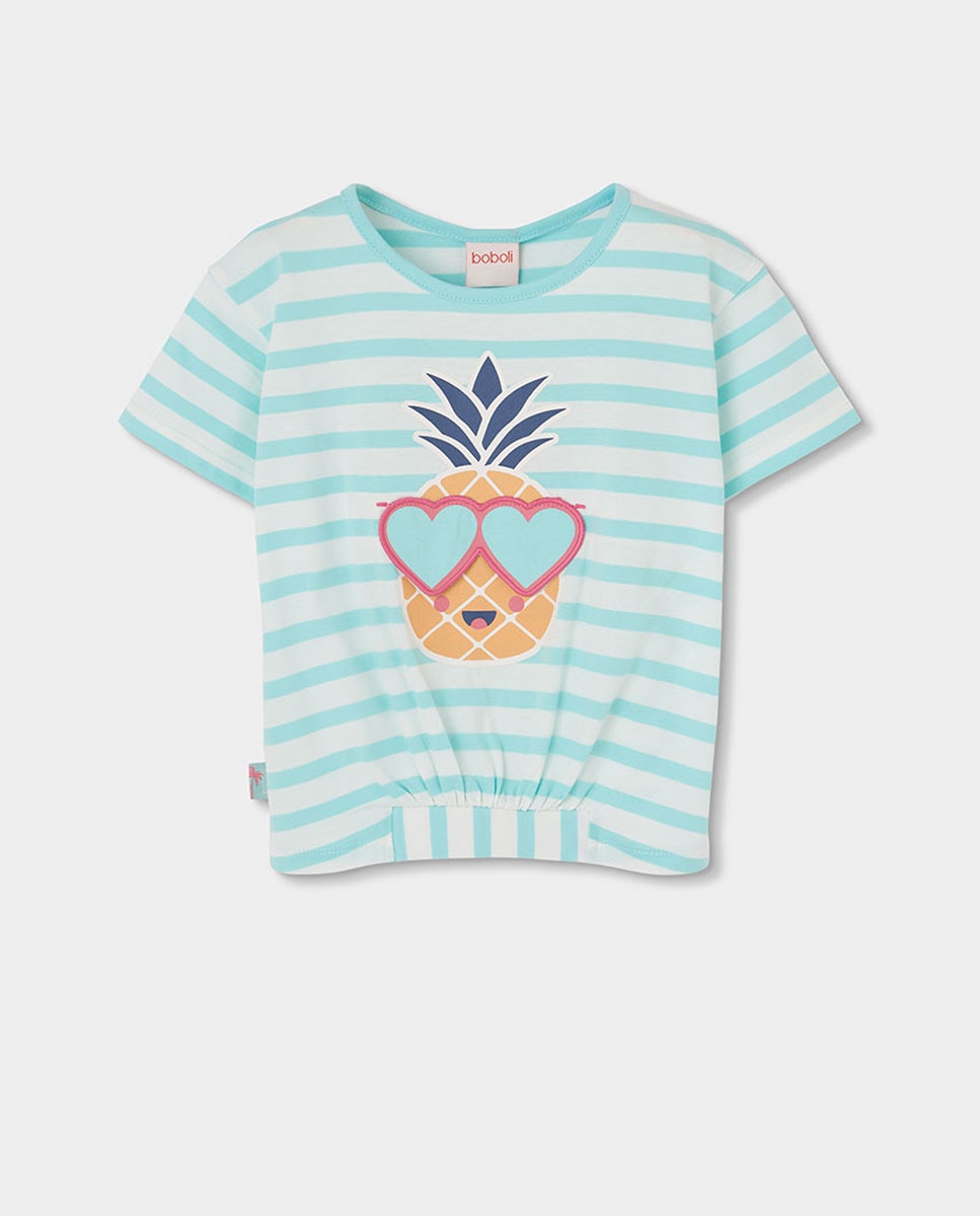 Imagem 0 de T-shirt de Malha Às Riscas Infantil