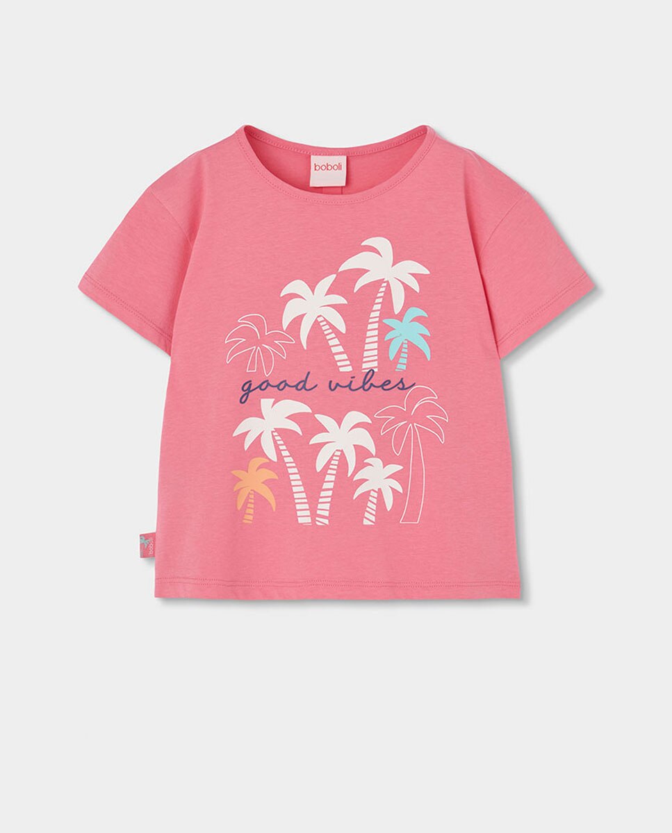 Conjunto de Malha Combinado de Bebé Boboli Rosa-pastilha-3